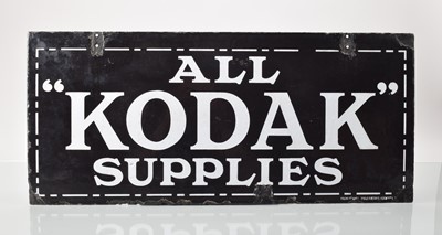Lot 89 - A Bruton Palmers Griffin Black Enamel ALL ''KODAK'' SUPPLIES Shop Sign