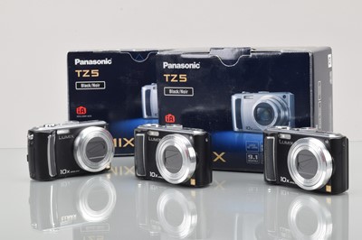 Lot 112 - Three Panasonic Lumix DMC TZ5 Digital Compact Cameras