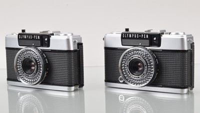 Lot 211 - Two Olympus Pen EE-3 Half Frame Cameras
