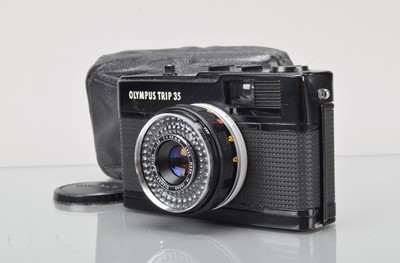 Lot 245 - A Black Paint Olympus Trip 35 Compact Camera
