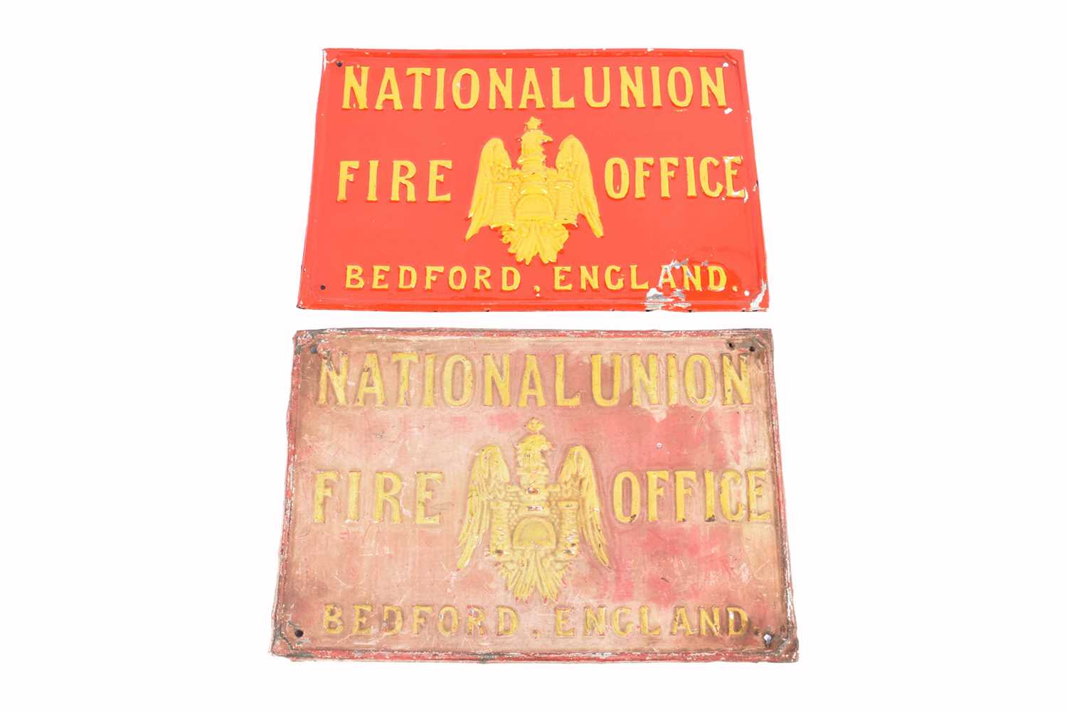 Lot 1 - Two 19th Century tin rectangular coloured enamel signs