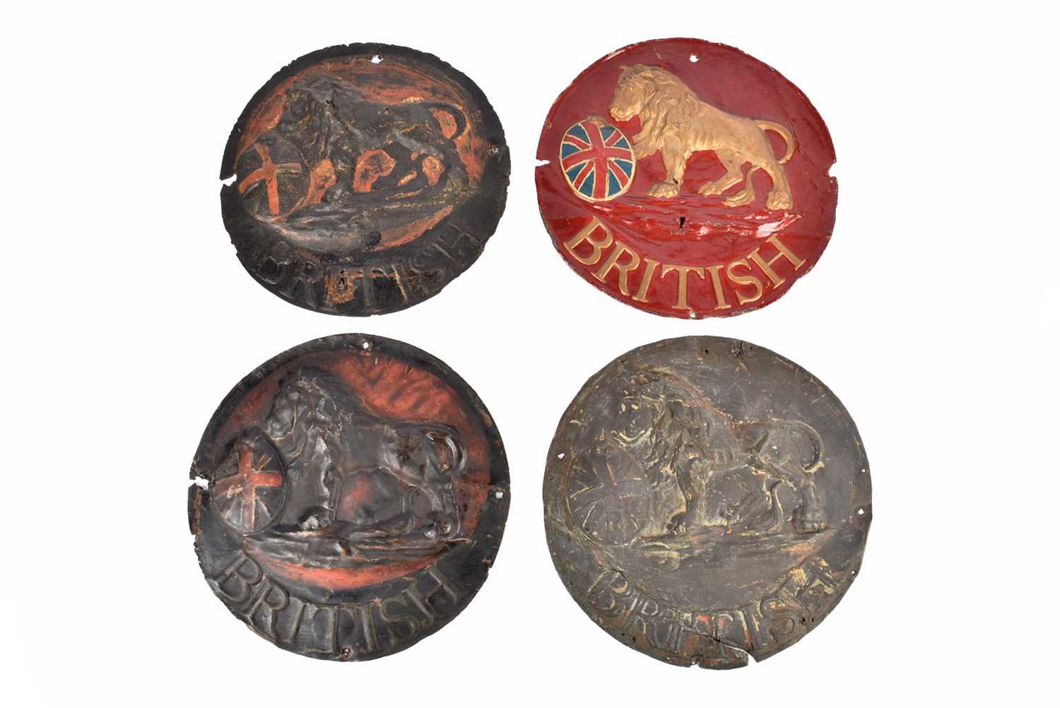Lot 6 - Four 19th Century circular copper British Fire Office signs