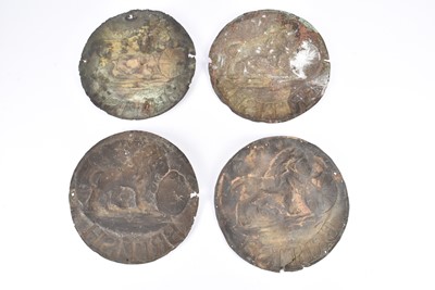 Lot 6 - Four 19th Century circular copper British Fire Office signs