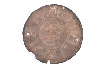 Lot 12 - A 19th Century Leicester Fire Office circular tin cinquefoil sign