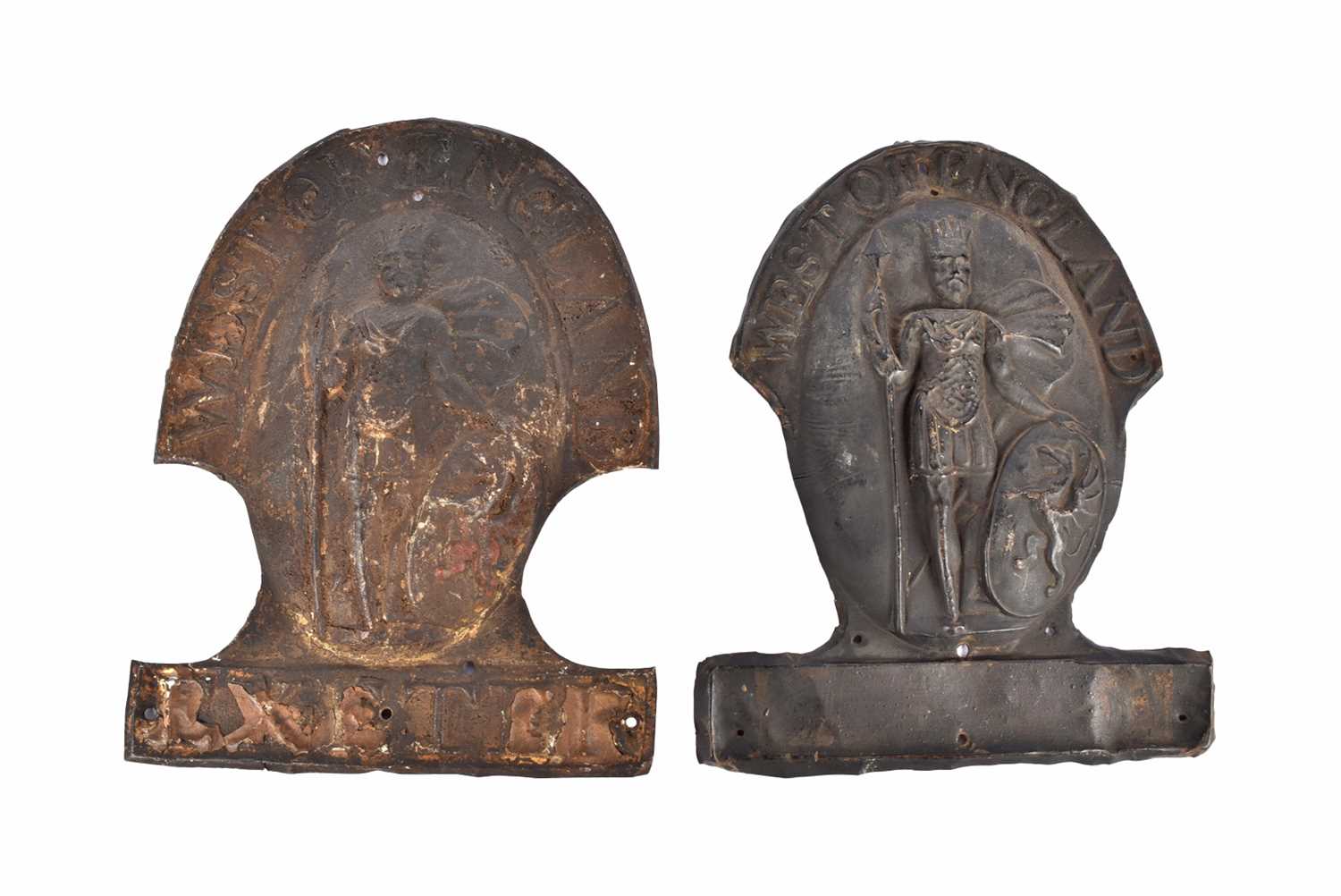 Lot 31 - Two 19th Century copper West of England firemarks