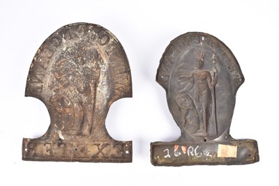 Lot 31 - Two 19th Century copper West of England firemarks