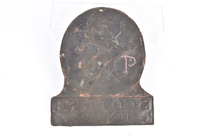 Lot 33 - A 19th Cenutry copper Scottish Union Insurance Company firemark