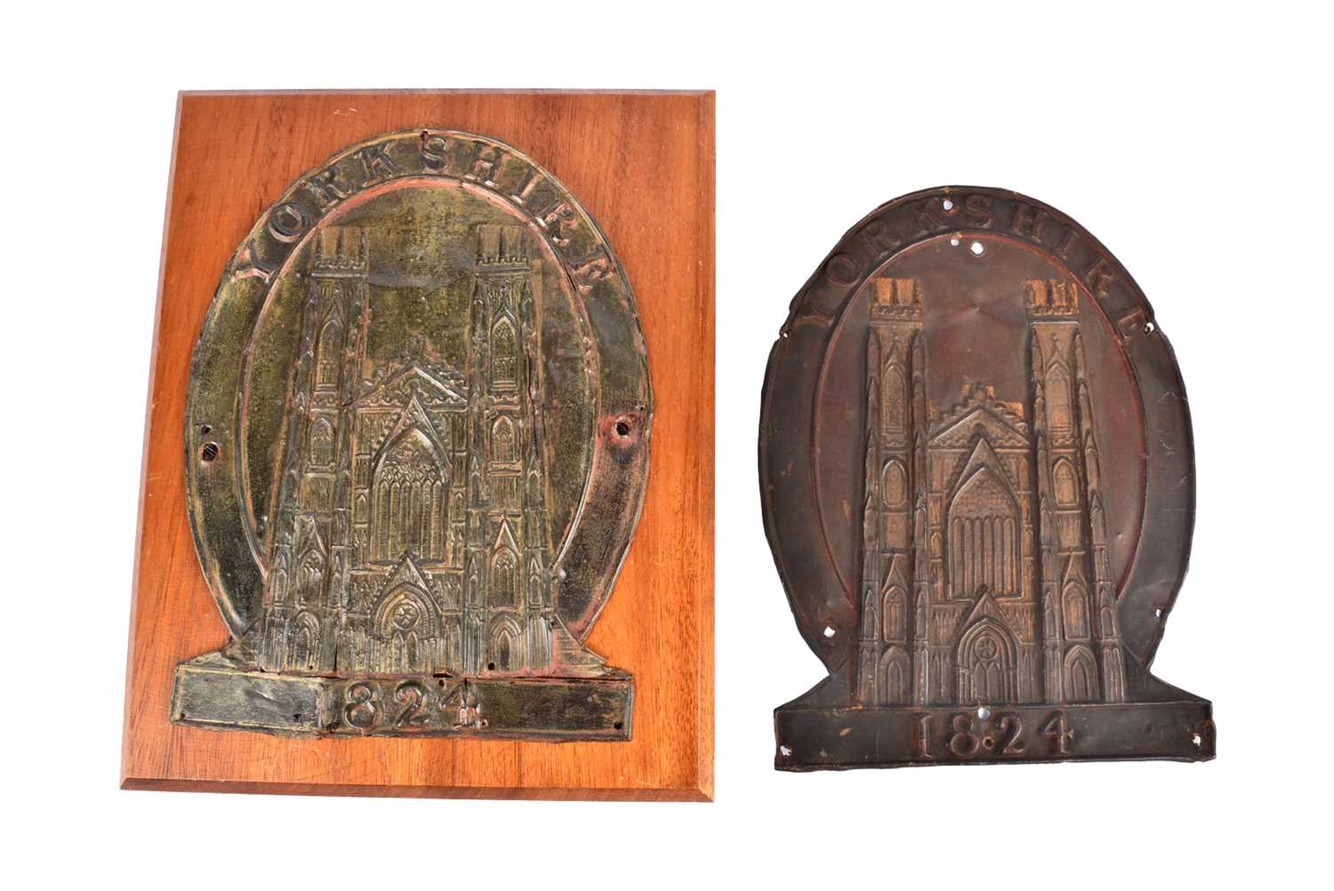 Lot 35 - Two 19th Century copper Yorkshire Fire and Life Insurance Company firemarks