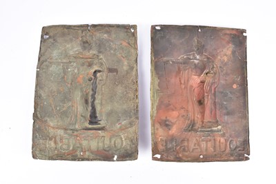 Lot 36 - Two 19th Century copper Equitable Fire Insurance Company firemarks