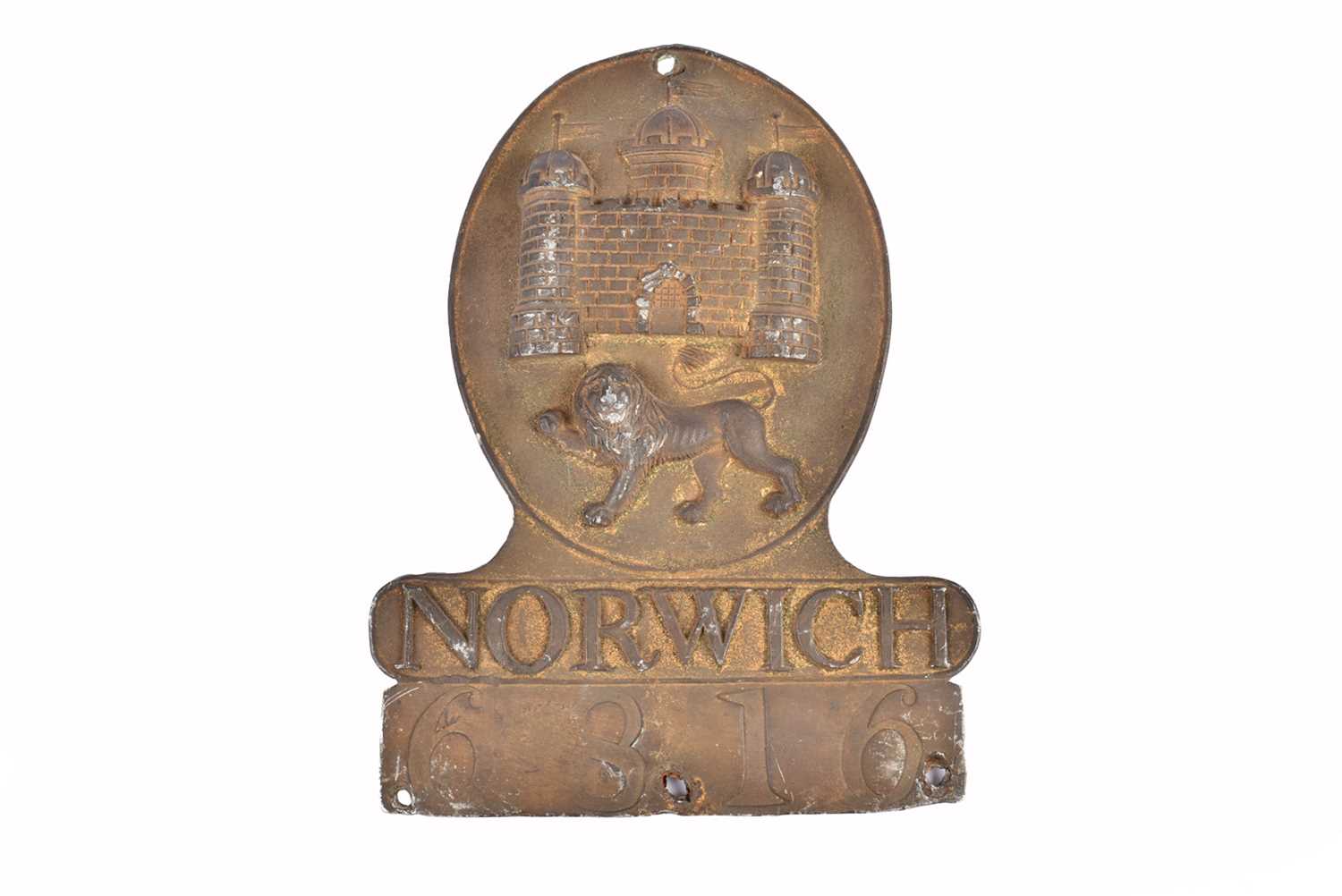 Lot 43 - A 19th Century Norwich General Assurance Company lead firemark
