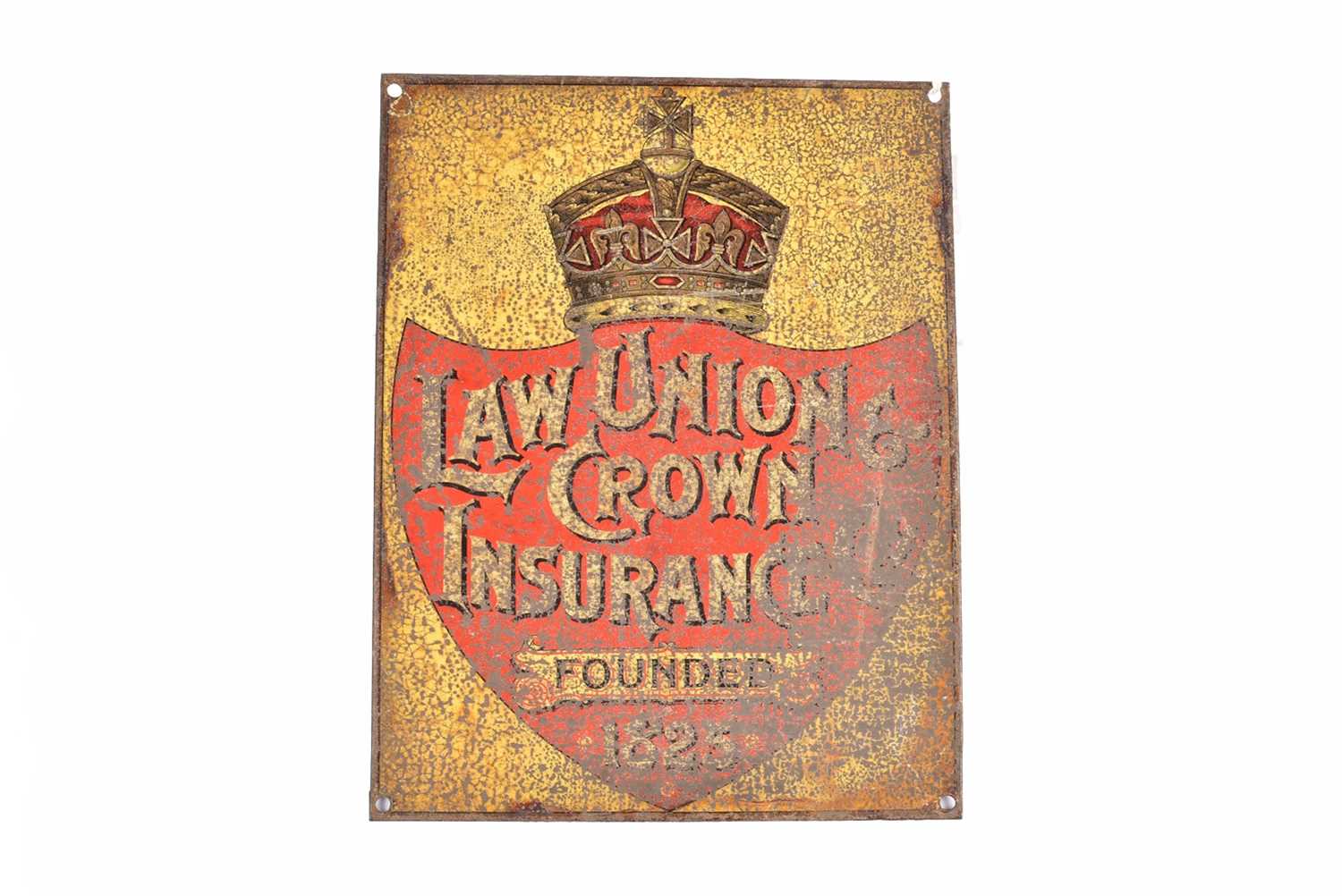 Lot 48 - A 19th Century tin Law Union and Crown Insurance Company Ltd firemark