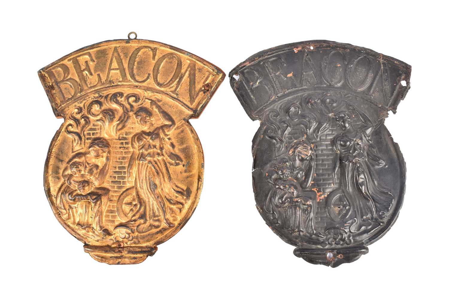 Lot 50 - Two copper 19th Century Beacon Fire Insurance Company firemarks