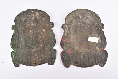 Lot 55 - Two copper and zinc 19th Century The Farmers and General Fire and Life Insurance Institution firemarks
