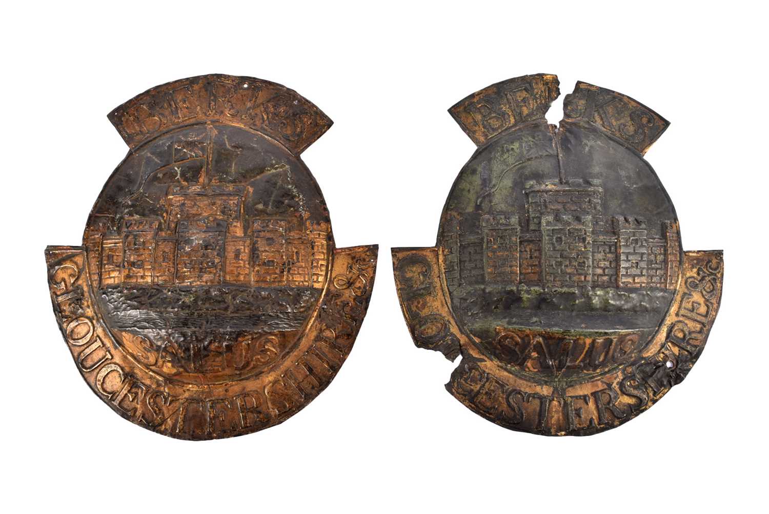 Lot 67 - Two 19th Century copper Berkshire, Gloucestershire and Provincial Life and Fire Assurance Company firemarks