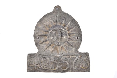 Lot 163 - A lead Sun Fire Office firemark