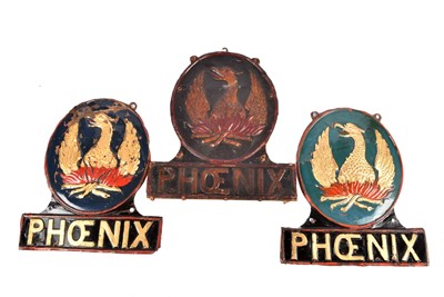 Lot 193 - Three 19th Century tinned copper Phoenix Assurance Company firemarks