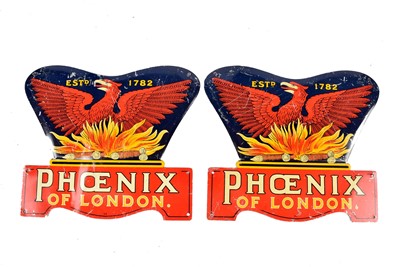 Lot 194 - Two contemporary Phoenix of London advertising plaques