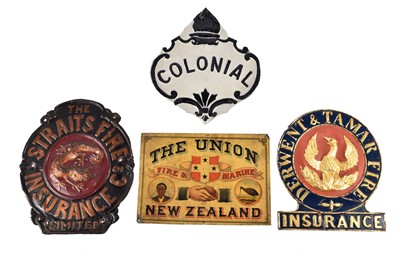 Lot 199 - Four late 19th or early 20th Century Southern Hemisphere fire advertising marks