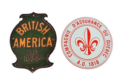 Lot 202 - Two tin enamelled fire advertising plaques