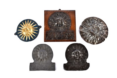 Lot 204 - Five Sun Fire Office fire marks and plaques