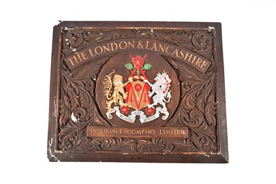 Lot 211 - A plaster rectangular sign for The London & Lancashire Insurance Company Limited