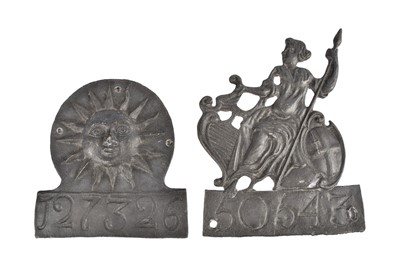 Lot 221 - Two replica plastic firemarks