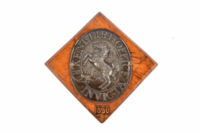 Lot 226 - An oval cast metal Kent Fire Office Invicta firemark