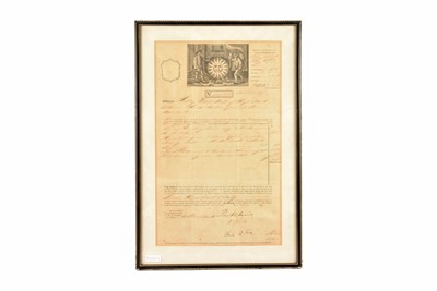 Lot 257 - Framed and glazed Sun Fire Office Insurance policy