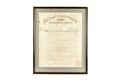 Lot 263 - Framed and glazed The Royal Insurance Company Endowment Policy