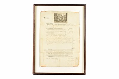 Lot 268 - Framed and glazed Worcester Fire Office Insurance Policy