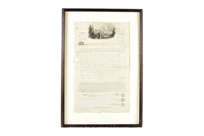 Lot 280 - Framed and glazed The Royal, Farmer and General, Fire and Life Insurance Policy