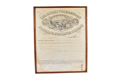 Lot 283 - Framed and glazed Kent Fire Office Insurance Policy