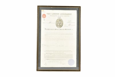Lot 285 - Framed and glazed The London Assurance policy