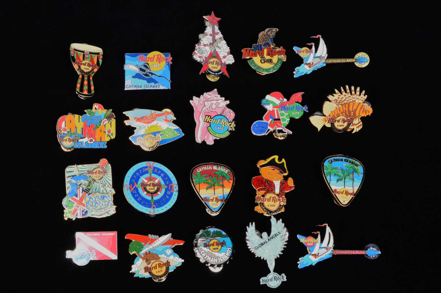 Lot 2 - A collection of twenty Hard Rock Café Cayman Islands pin badges