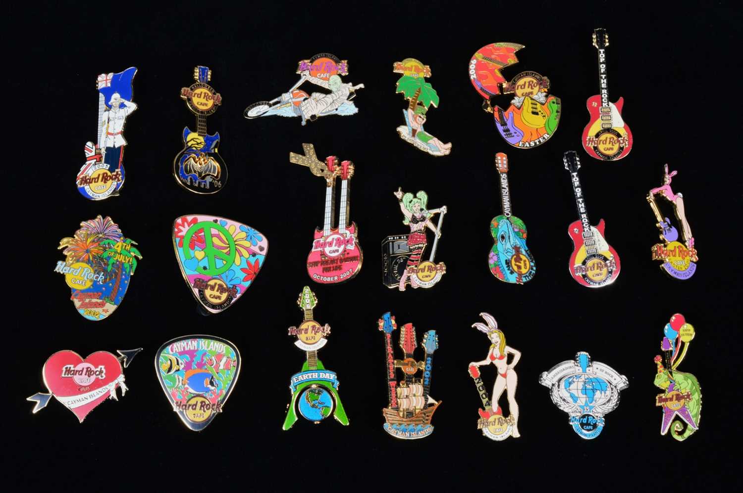Lot 3 - A collection of twenty special Hard Rock Café Cayman Islands pin badges