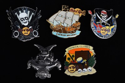 Lot 6 - A collection of twenty Pirate week Hard Rock Café Cayman Islands pin badges
