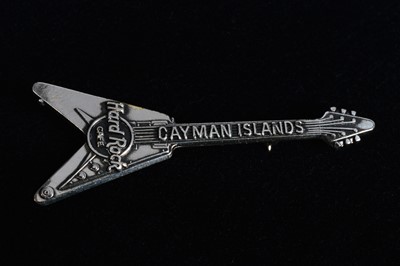 Lot 7 - A collection of ten chrome Hard Rock Café Cayman Islands pin badges