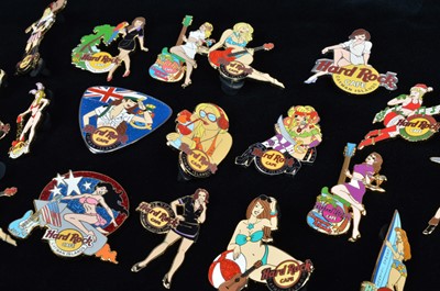 Lot 11 - A collection of twenty Women Hard Rock Café Cayman Islands pin badges