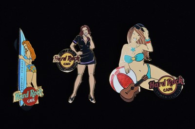 Lot 11 - A collection of twenty Women Hard Rock Café Cayman Islands pin badges