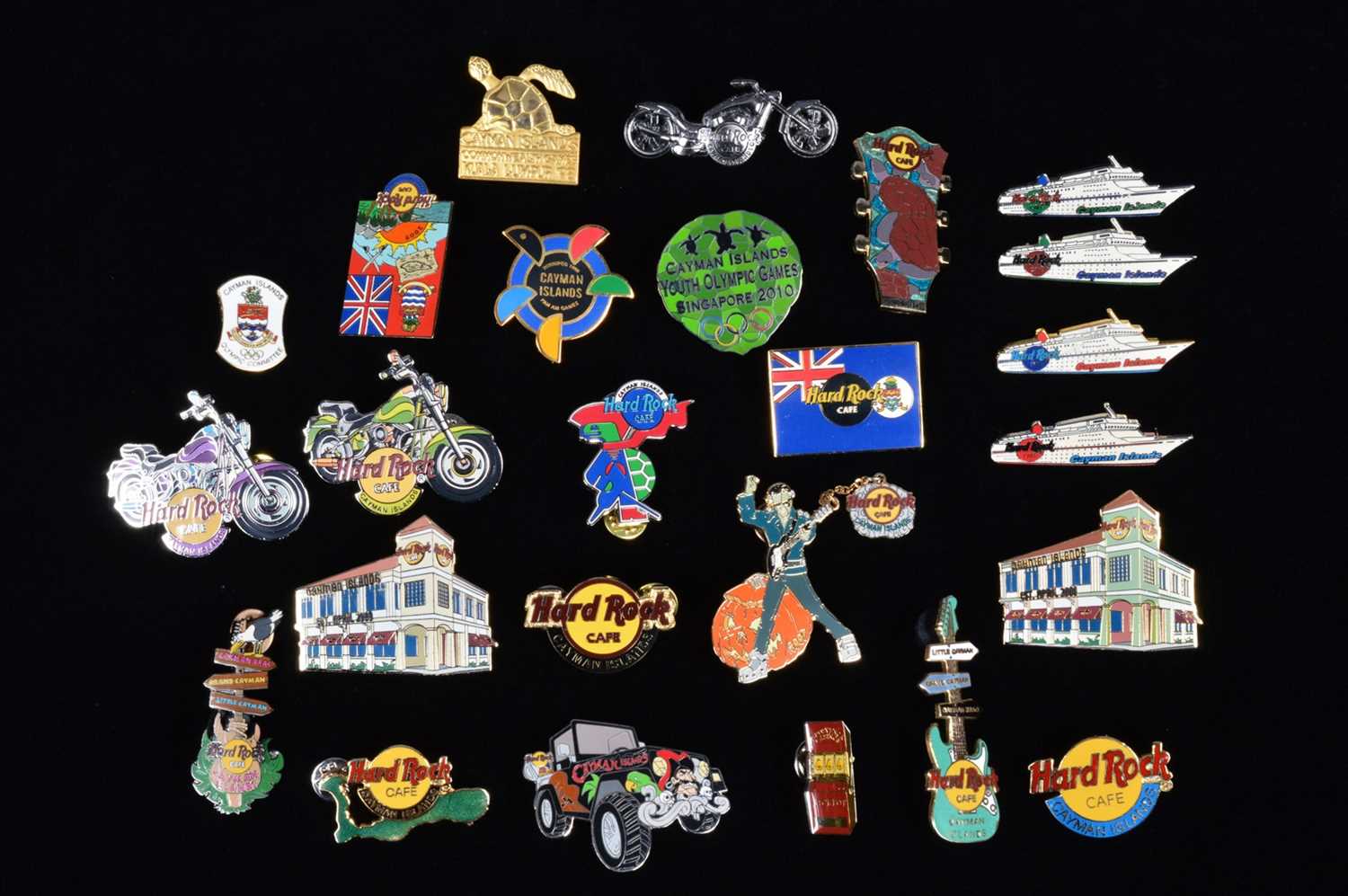 Lot 14 - A collection of twenty five marketing Hard Rock Café Cayman Islands pin badges