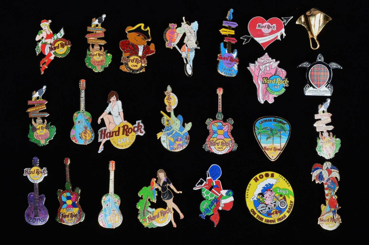 Lot 16 - A collection of twenty three marketing Hard Rock Café Cayman Islands pin badges