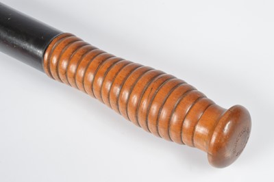Lot 35 - A Victorian Police Constable painted wooden truncheon by Parker