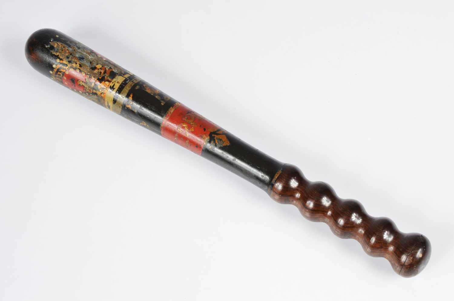 Lot 36 - A Victorian Liverpool Police Constable painted wooden truncheon