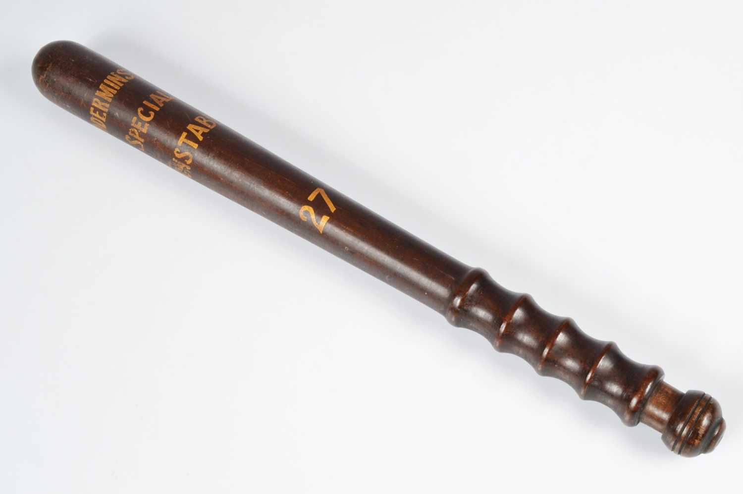 Lot 38 - An early 20th Century Kidderminster Police Constabulary truncheon