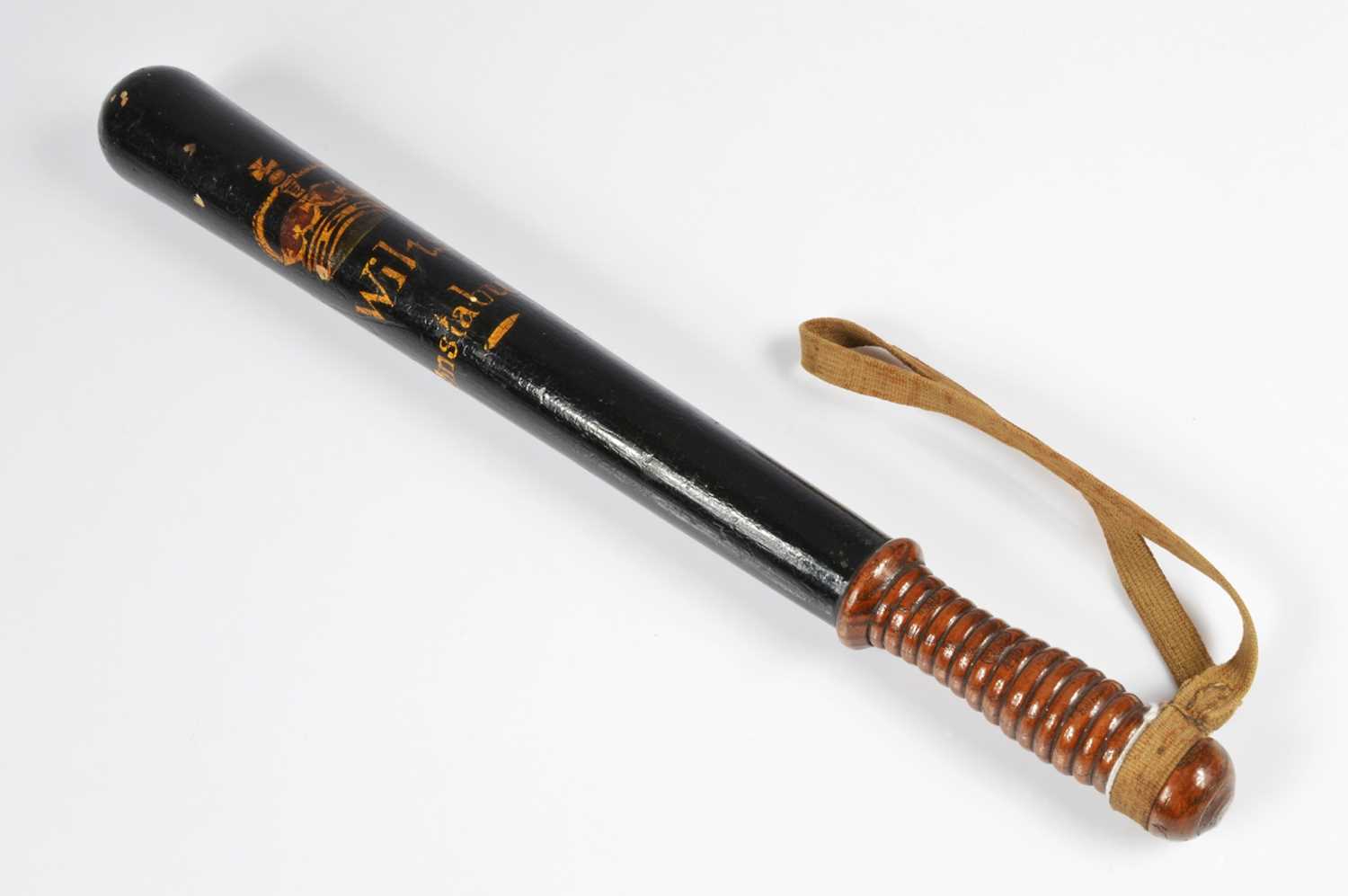 Lot 41 - A Victorian Wilts Police Constabulary truncheon