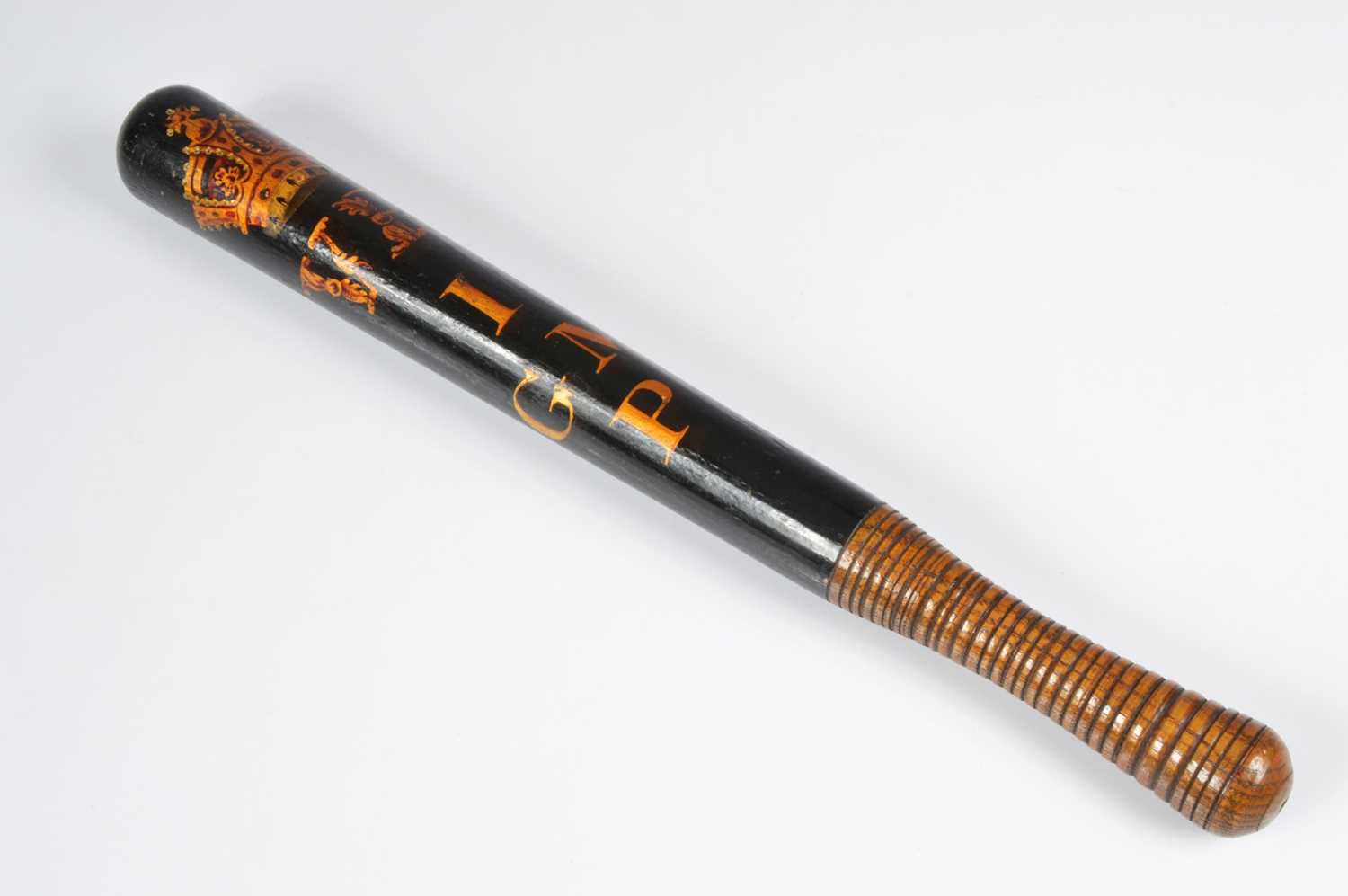 Lot 42 - A Victorian Police Constable painted wooden truncheon