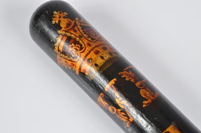 Lot 42 - A Victorian Police Constable painted wooden truncheon