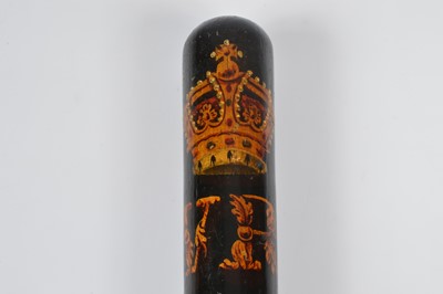 Lot 42 - A Victorian Police Constable painted wooden truncheon