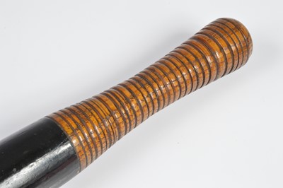 Lot 42 - A Victorian Police Constable painted wooden truncheon