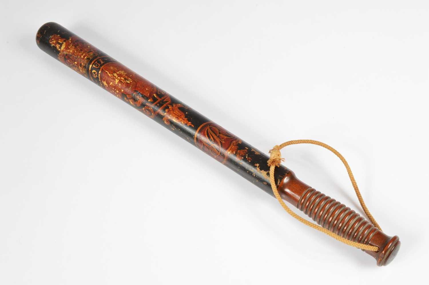 Lot 43 - A Victorian Police Constable painted wooden truncheon by Parker